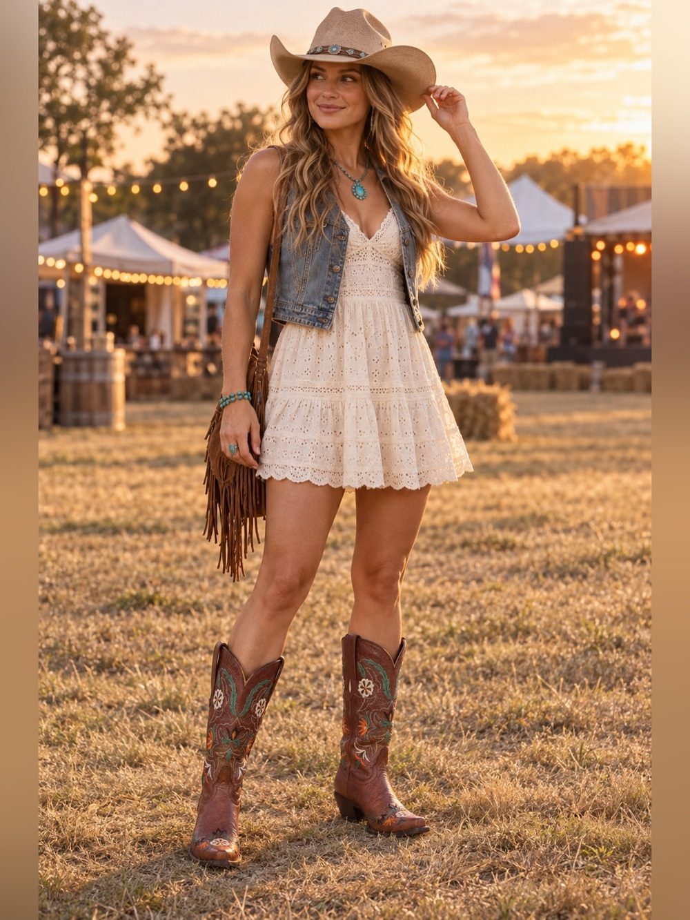 Tony Lama Cinnamon Khloe Floral Cowboy Boots Brown Leather 9.5